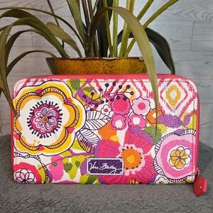 Vera Bradley Pink and Yellow Floral Wallet